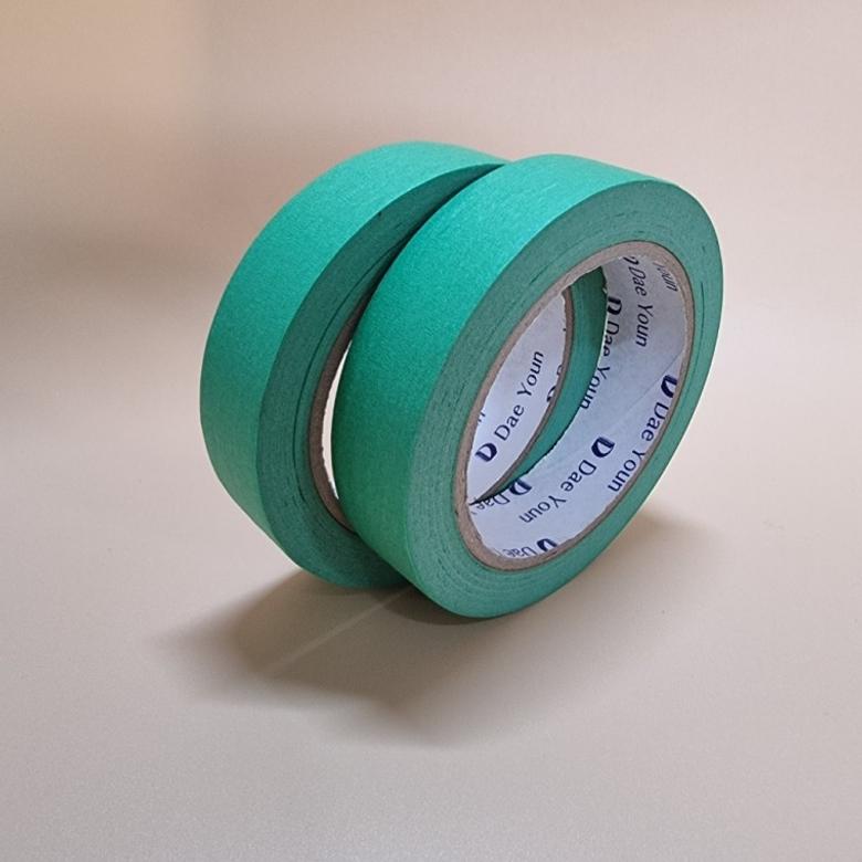 칼라 녹색 마스킹 테이프 종이 테이프 15mm x 40m